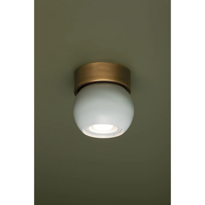 Troy C1406 Odin 1-lt 6" LED Flush Mount - Patina Brass/Soft White