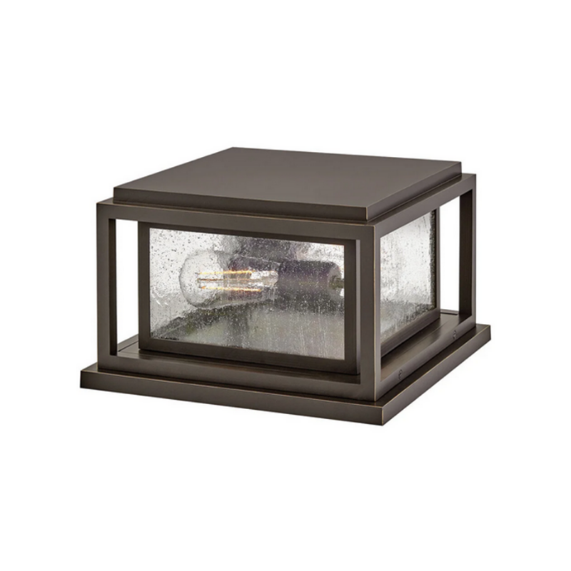 Hinkley 1008-LV Republic 2-lt 12" LED Outdoor Pier Mount Lantern - Oil Rubbed Bronze