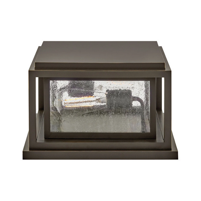 Hinkley 1008-LV Republic 2-lt 12" LED Outdoor Pier Mount Lantern - Oil Rubbed Bronze