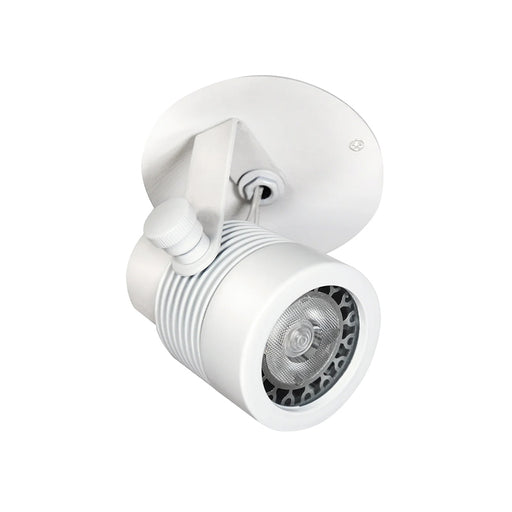 PureEdge MP4RP-MICRO Outdoor Monopoint Micro Fixture 12V Surface Mount, 4" Round Canopy with Power, Warm Dim - White