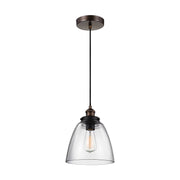 Visual Comfort P1349 Baskin 1-lt 9" Pendant - Painted Aged Brass / Dark Weathered Zinc