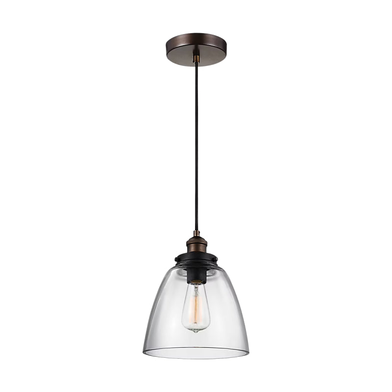 Visual Comfort P1349 Baskin 1-lt 9" Pendant - Painted Aged Brass / Dark Weathered Zinc