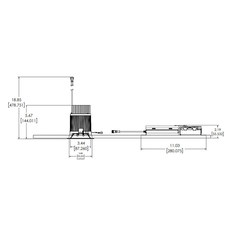 IRiS P3SQRT 3" Square Install-from-Below Downlight & Wall Wash, 90 CRI, 0-10V 1% dimming, 120-277V