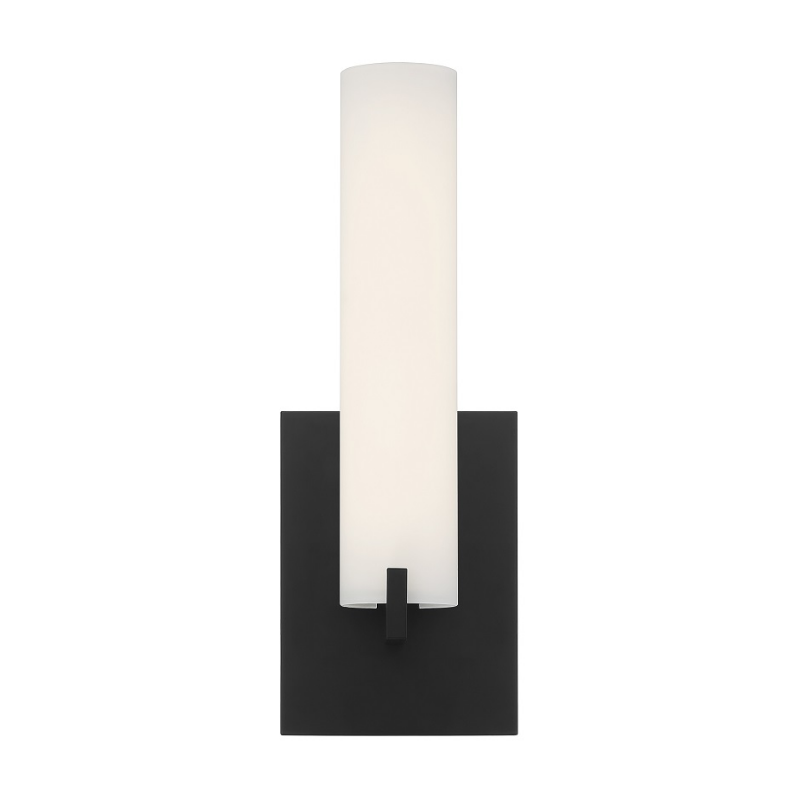 George Kovacs P5040 Tube 1-lt 13" Tall LED Wall Sconce - Coal Black