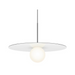 Pablo Designs Bola Disc 22" LED Pendant - Matte White/Chrome