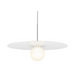 Pablo Designs Bola Disc 32" LED Pendant - Gloss White/Chrome