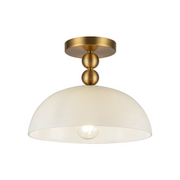Alora Mood SF459012 Paisley 1-lt 12" Semi-Flush Mount - Brushed Gold