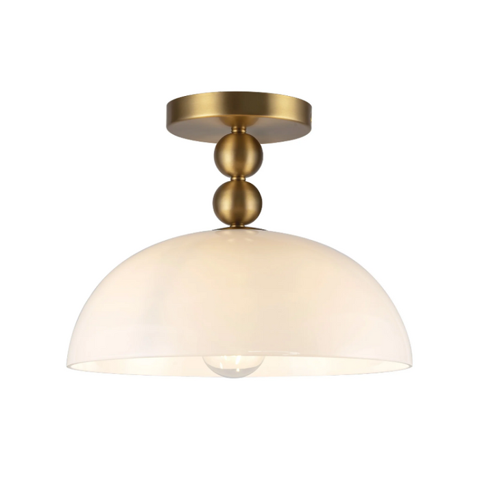 Alora Mood SF459012 Paisley 1-lt 12" Semi-Flush Mount - Brushed Gold