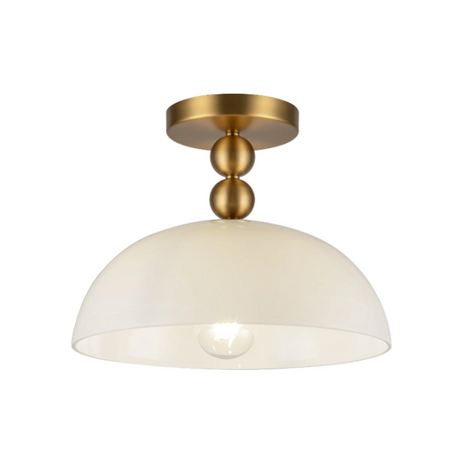 Alora Mood SF459012 Paisley 1-lt 12" Semi-Flush Mount - Brushed Gold