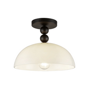 Alora Mood SF459012 Paisley 1-lt 12" Semi-Flush Mount - Matte Black