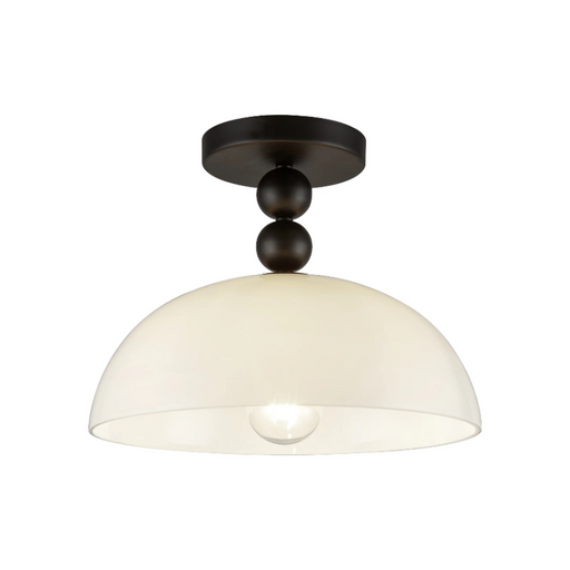 Alora Mood SF459012 Paisley 1-lt 12" Semi-Flush Mount - Matte Black