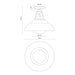 Alora SF344012 Palmetto 1-lt 12" Semi Flush Mount