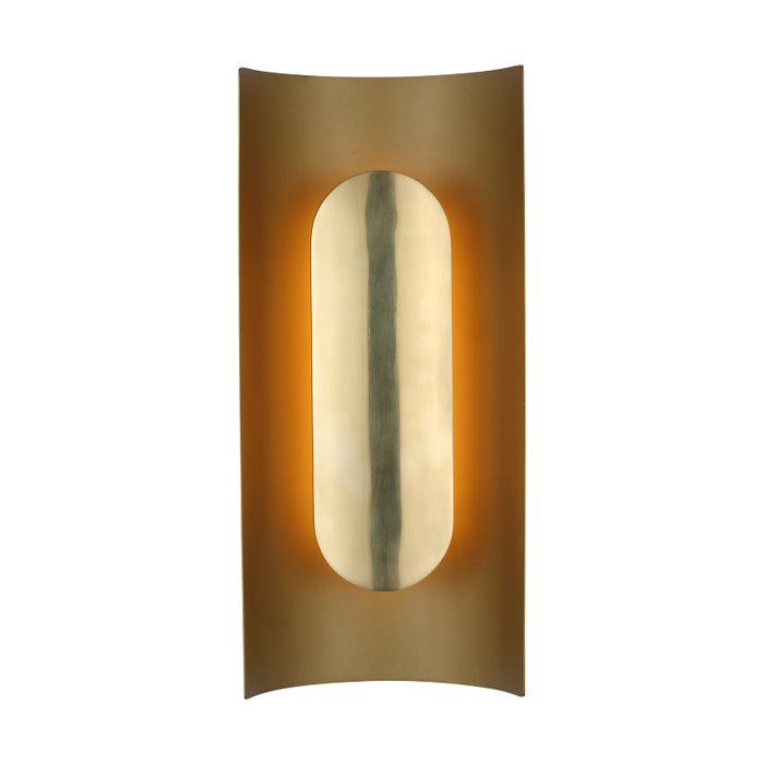 Visual Comfort PBWS502 Shielded 18" Tall LED Wall Sconce - Hand Rubbed Antique Brass