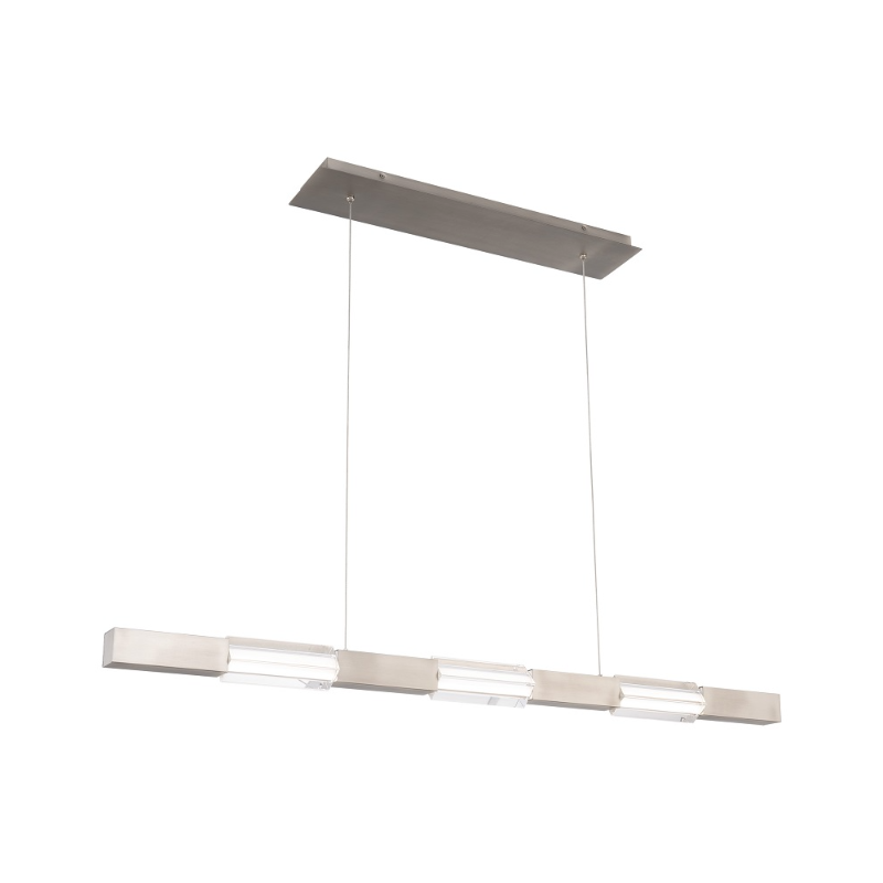 dweLED PD-15547 Super Star 1-lt 47" LED Linear Pendant, 4CCT - Brushed Nickel