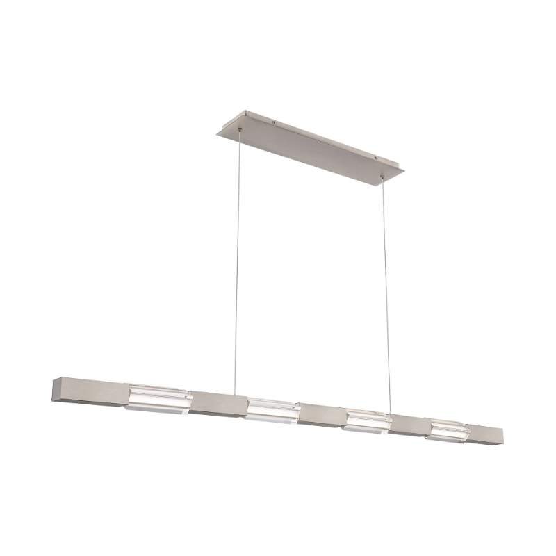 dweLED PD-15560 Super Star 1-lt 60" LED Linear Pendant, 4CCT - Brushed Nickel