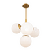 dweLED PD-23527 Quattro 4-lt 27" LED Pendant - Aged Brass