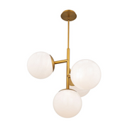 dweLED PD-23527 Quattro 4-lt 27" LED Pendant - Aged Brass