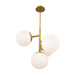 dweLED PD-23527 Quattro 4-lt 27" LED Pendant - Aged Brass