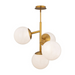 dweLED PD-23527 Quattro 4-lt 27" LED Pendant - Aged Brass