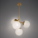 dweLED PD-23527 Quattro 4-lt 27" LED Pendant - Aged Brass