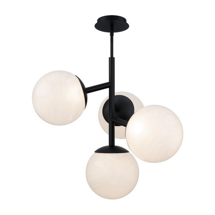 dweLED PD-23527 Quattro 4-lt 27" LED Pendant - Black