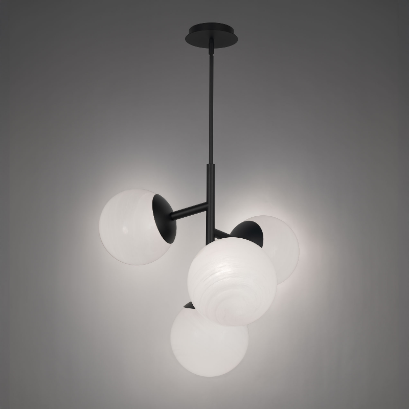 dweLED PD-23527 Quattro 4-lt 27" LED Pendant - Black