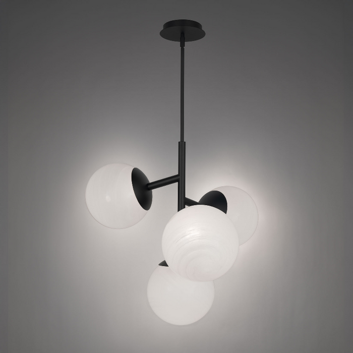 dweLED PD-23527 Quattro 4-lt 27" LED Pendant - Black