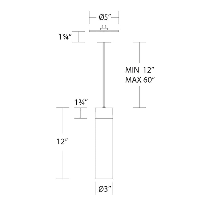 WAC PD-240212 Twist-N-Lite 1-lt 3" LED Pendant