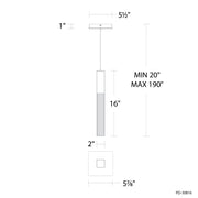Modern Forms PD-30816 Cinema 1-lt 6" LED Pendant