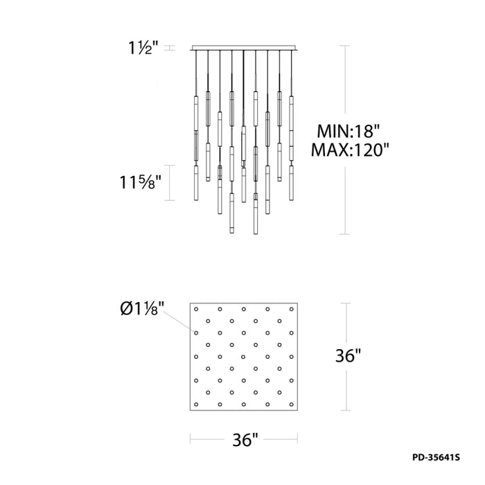 Modern Forms PD-35641S Magic 41-lt 36" LED Pendant