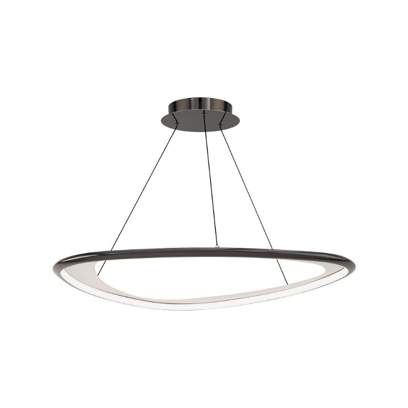 dweLED PD-41442 Oyster 1-lt 42" LED Pendant - Black Chrome