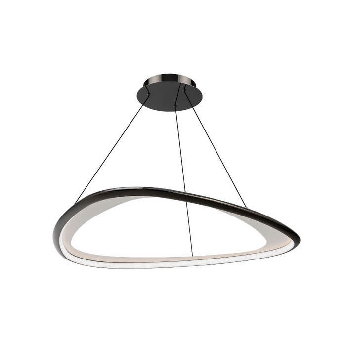 dweLED PD-41433 Oyster 1-lt 34" LED Pendant - Black Chrome