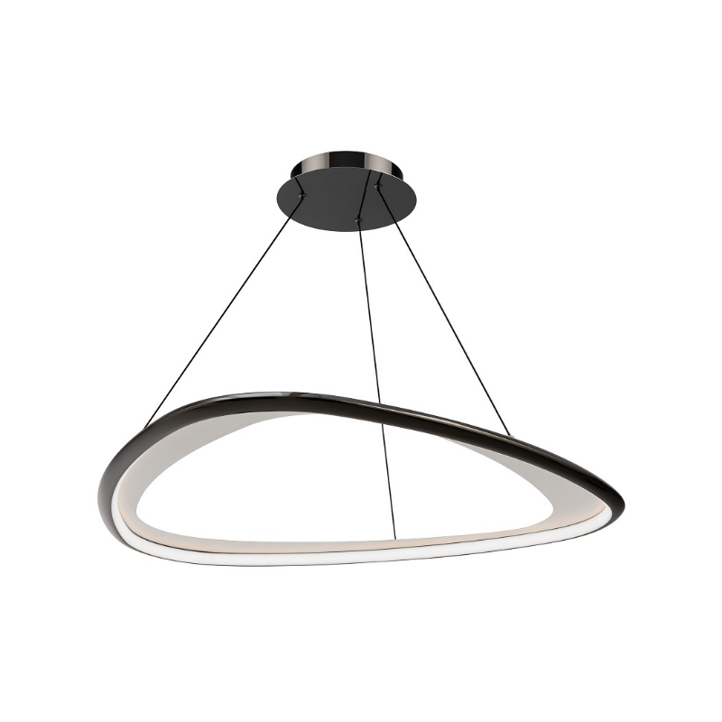 dweLED PD-41442 Oyster 1-lt 42" LED Pendant - Black Chrome