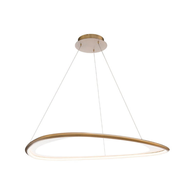 dweLED PD-41442 Oyster 1-lt 42" LED Pendant - Aged Brass