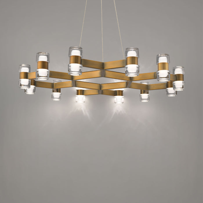 Modern Forms PD-4536 Dashe 36" LED Pendant - Aged Brass