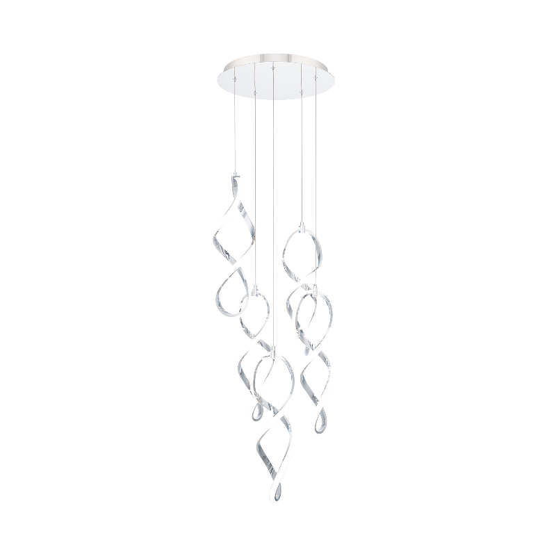 dweLED PD-47809R Interlace Round 9-lt 17" LED Pendant