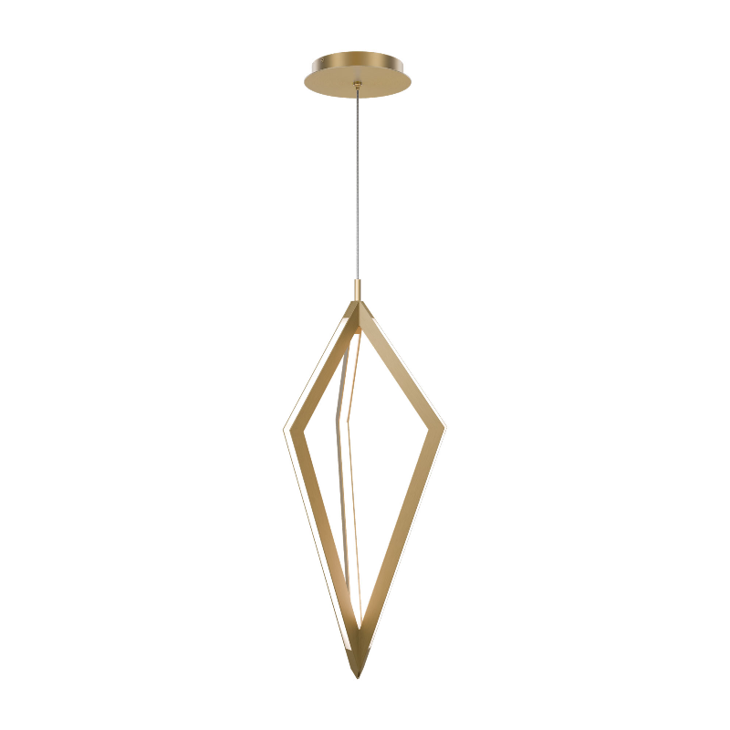 dweLED PD-53520 Tribeca 3-lt 8" LED Pendant - Aged Brass