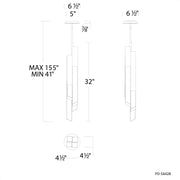 Modern Forms PD-54432 Montage 1-lt 5" LED Mini Pendant
