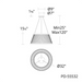 dweLED PD-55532 Grohle 2-lt 32" LED Pendant
