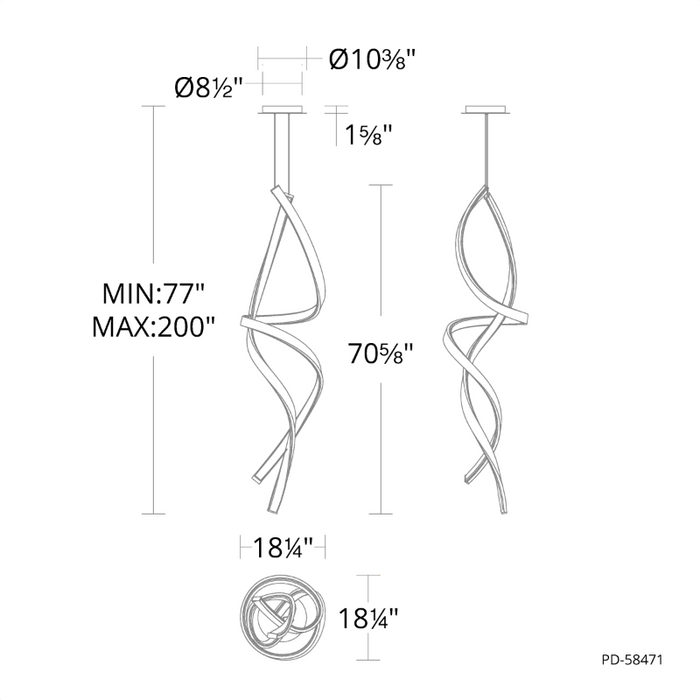 Modern Forms PD-58471 Synopsis 2-lt 18" LED Pendant