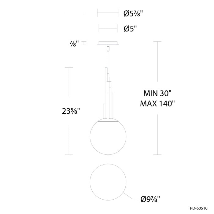 Modern Forms PD-60510 Sybil 1-lt 10" LED Pendant