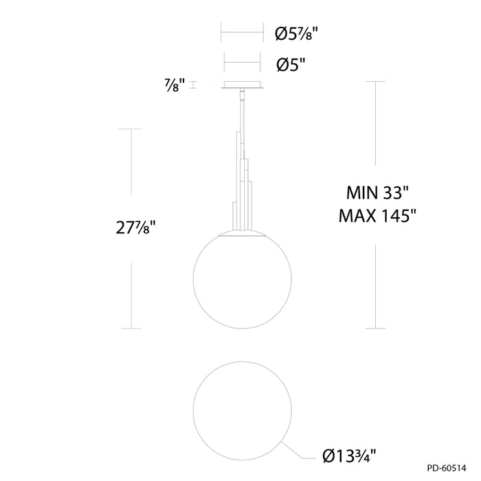 Modern Forms PD-60514 Sybil 1-lt 14" LED Pendant