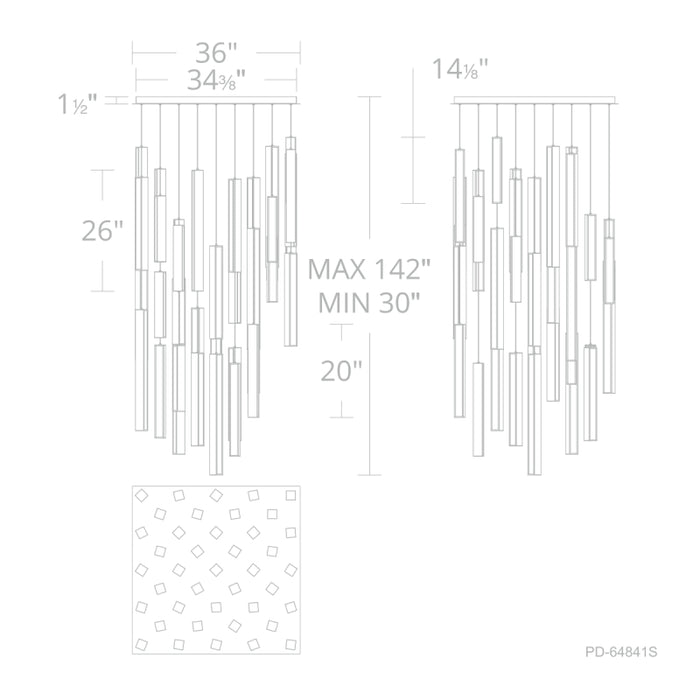 Modern Forms PD-64841S Chaos 41-lt 36" LED Pendant