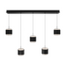 dweLED PD-68903L Banded 3-lt 42" LED Multi Light Pendant, CCT Selectable