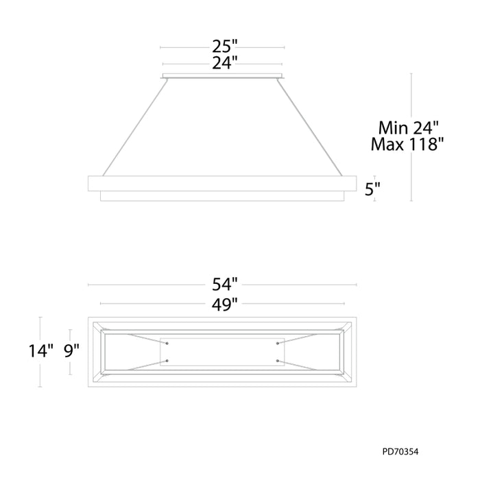 Modern Forms PD-70354 Hustler 54" LED Pendant