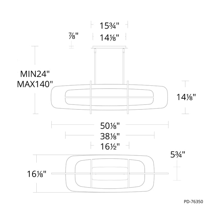 Modern Forms PD-76350 Vesta 50" LED Pendant