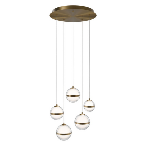 dweLED PD-77515R Cyllindra 15-lt 23" LED Multi Light Pendant, CCT Selectable