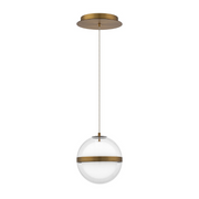 dweLED PD-77506 Cyllindra 1-lt 6" LED Pendant - Aged Brass