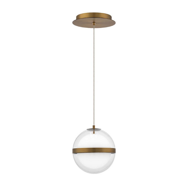 dweLED PD-77506 Cyllindra 1-lt 6" LED Pendant - Aged Brass
