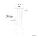 Modern Forms Upload Minx 5-lt 17" LED Pendant